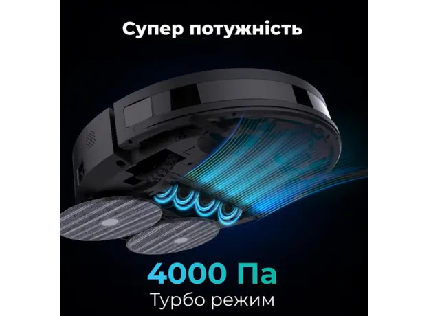 რობოტი მტვერსასრუტი AENO Robot Cleaner w/Dust Collector, black, 2in1 and dust tank, 4000pa, 3200mAh battery, 7 image