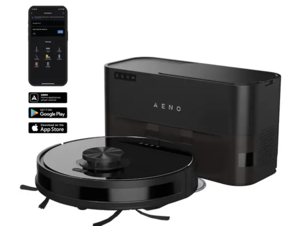 რობოტი მტვერსასრუტი AENO Robot Cleaner w/Dust Collector, black, 2in1 and dust tank, 4000pa, 3200mAh battery, 2 image