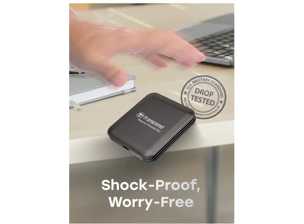 გარე მყარი დისკი Transcend 2TB, External SSD, ESD420C, USB 20Gbps, Type C,Magsafe,Iron Gray, 6 image