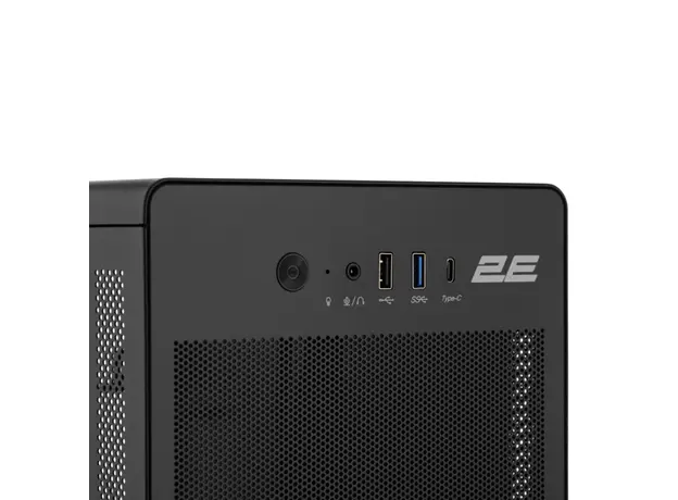 კომპიუტერის ქეისი 2E-V285B, PC case 2E Credo V285B without PSU, 1xUSB3.0, 1х USB 2.0, 1xUSB Type-C, 1x120mm, VGA 300mm, mATX, black, 5 image