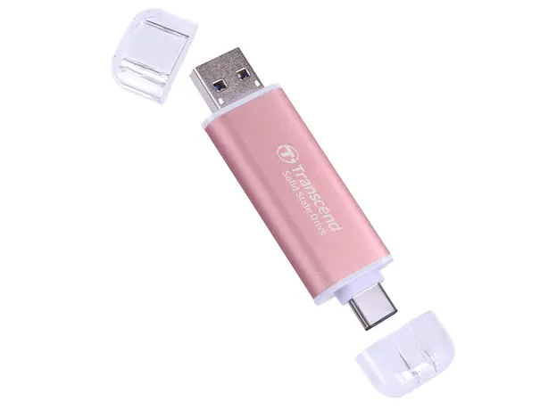 გარე მყარი დისკი Transcend 1TB, External SSD, ESD310S, USB 10Gbps, Type C/A, Pink, 4 image