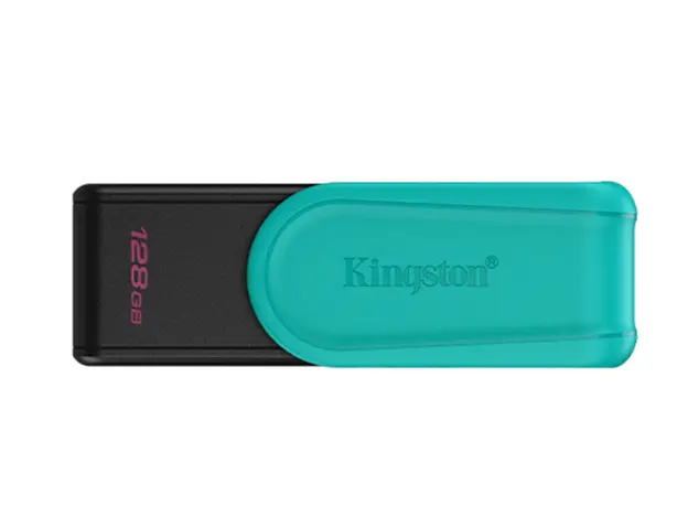 USB ფლეშ მეხსიერება Kingston DataTraveler Exodia S USB Flash Drive - 128GB - USB 3.2 Gen 1 - USB Type A - Black/Turquoise, 2 image