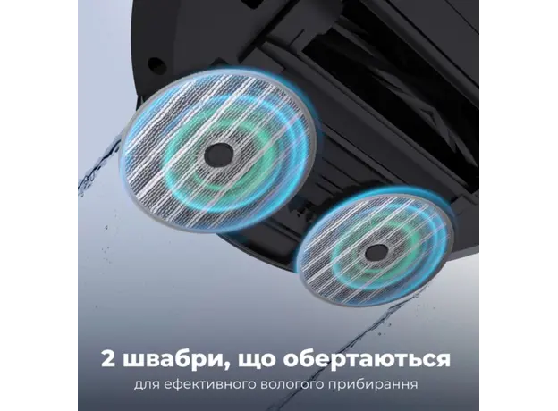 რობოტი მტვერსასრუტი AENO Robot Cleaner w/Dust Collector, black, 2in1 and dust tank, 4000pa, 3200mAh battery, 6 image