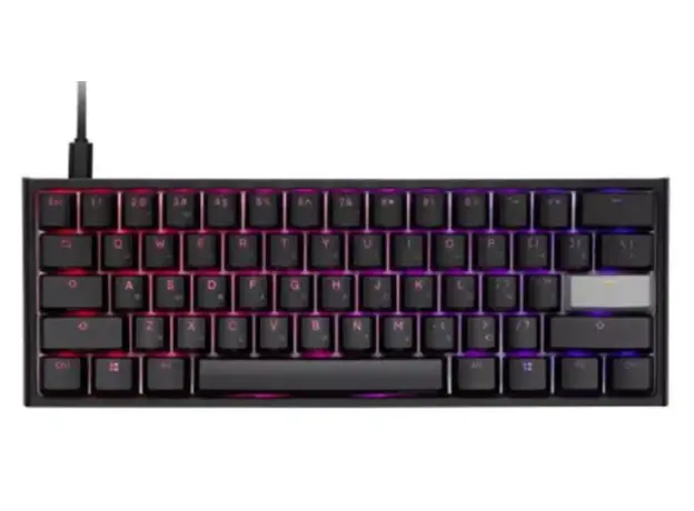 კლავიატურა Ducky One 2 Mini Cherry Brown RGB LED UA/RU Black-White, 2 image