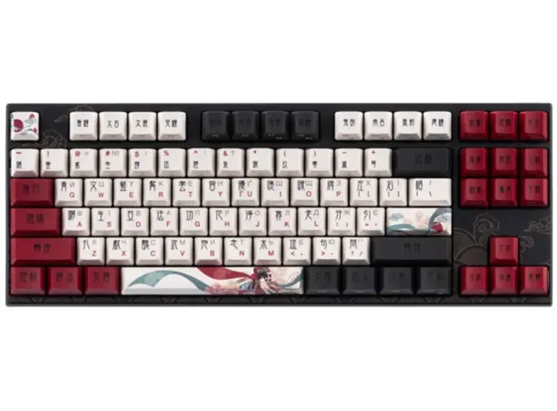 კლავიატურა Varmilo VEM87 Beijing Opera 87Key, EC V2 Ivy, USB-A, EN/UKR, White Led