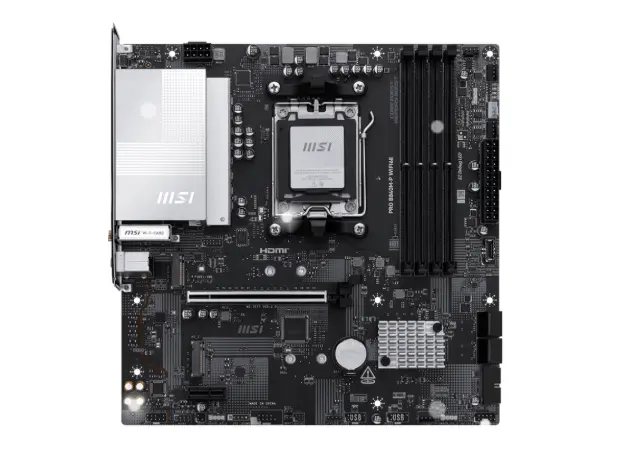 დედა დაფა MSI Motherboard PRO B840M-P WIFI6E sAM5 B840 4xDDR5 M.2 HDMI WiFi BT mATX, 3 image