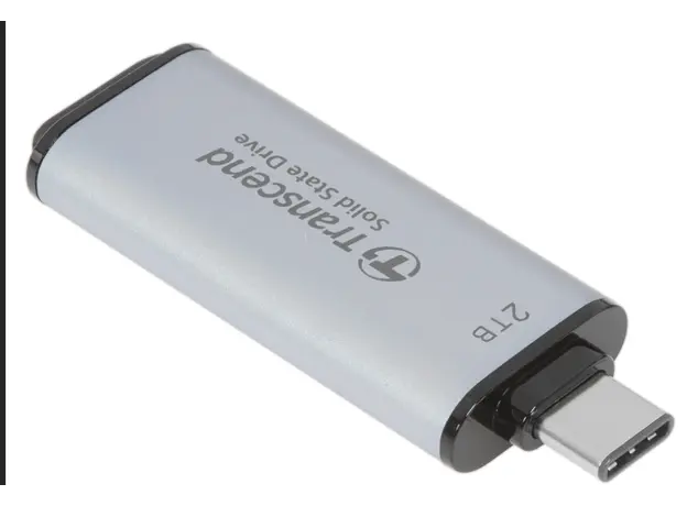 გარე მყარი დისკი Transcend 2TB,USB External SSD, ESD300S, USB 10Gbps, Type C, 4 image