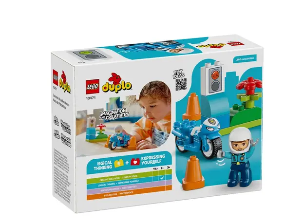 ლეგო LEGO Constructor DUPLO Town Blue Police Motorcycle