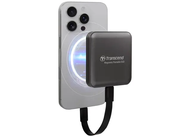 გარე მყარი დისკი Transcend 2TB, External SSD, ESD420C, USB 20Gbps, Type C,Magsafe,Iron Gray