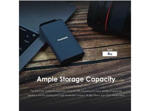 გარე მყარი დისკი Transcend  2TB, External SSD, ESD410C, USB 20Gbps, Type C, 5 image