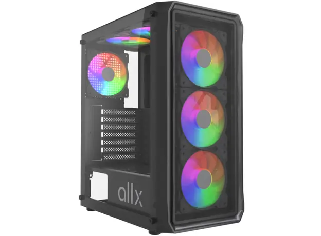 კომპიუტერის ქეისი ALLX AX-G2044, Computer Case, ATX, MATX, ITX, USB3.0, USB1.0x2, HD AUDIO, Black, 2 image