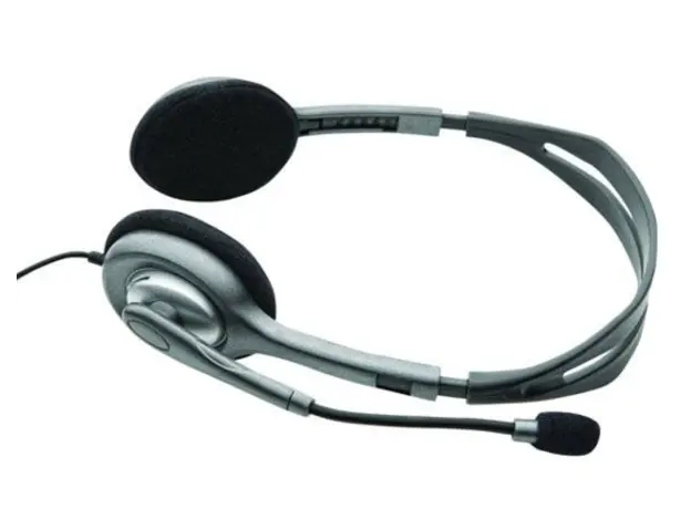 ყურსასმენი LOGITECH H110 Corded Stereo Headset - GRAY/SILVER - Dual Plug, 3 image