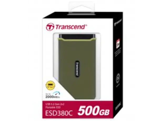 გარე მყარი დისკი Transcend 500GB, External SSD, ESD380C, USB 3.2 Gen 2, Type C, 2 image