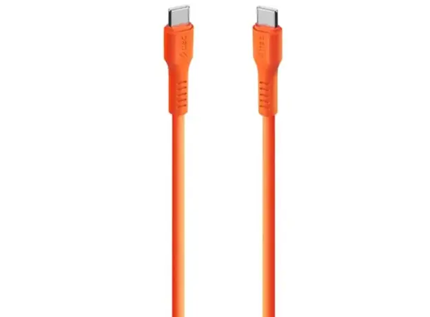 კაბელი TTEC USB-C - USB-C 60W PD/QC FAST CHARGING/DATA CABLE, 120CM, NEON ORANGE, 3 image