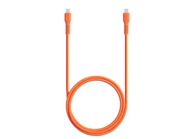 კაბელი TTEC USB-C - USB-C 60W PD/QC FAST CHARGING/DATA CABLE, 120CM, NEON ORANGE, 2 image