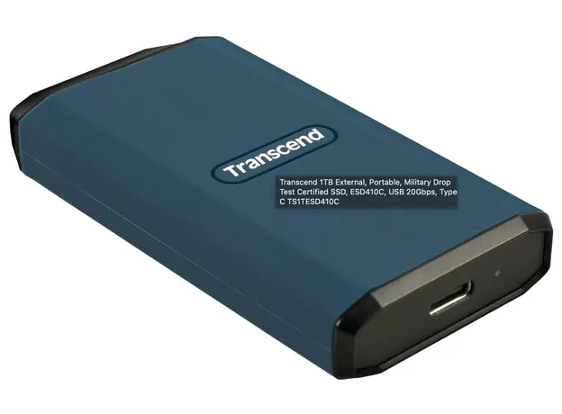 გარე მყარი დისკი Transcend 1TB, External SSD, ESD410C, USB 20Gbps, Type C