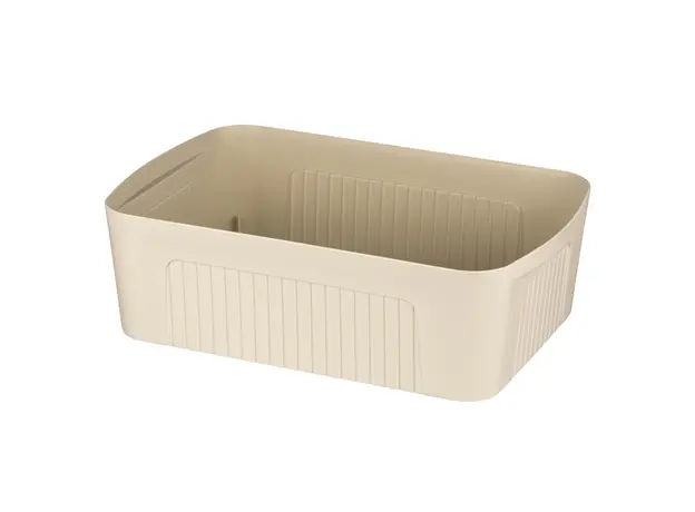 სათავსო ყუთი Ardesto Storage box with lid 45.5х31х14cm, 13l, plastic PP, beige, 3 image