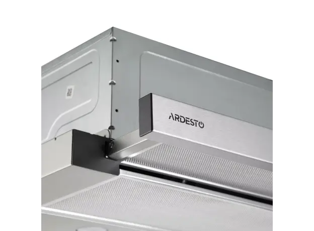 გამწოვი Ardesto Hood telescopic, 60cm, 450m3h, metal, 2х1W LED, button, inox, 4 image