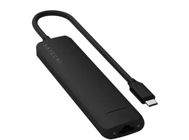 USB ჰაბი SATECHI 7-in-1 USB-C Slim Multiport Adapter with Ethernet (Black), 4 image