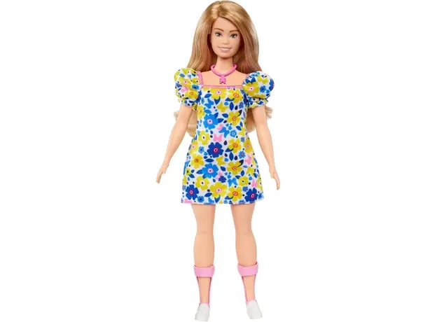 ბარბის თოჯინა Mattel Barbie Fashionistas Doll - Floral Babydoll Dress (New pack.), 4 image