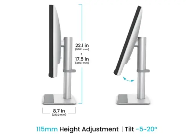 მონიტორი BenQ MA270U for MacBook 27" 4K UHD 5ms 2xHDMI USB/USB-C Built-in Speaker - 9H.LMWLB.QBE, 4 image