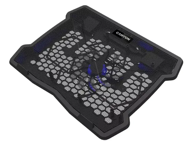 ნოუთბუქის გამაგრილებელი CANYON NS02, Cooling stand single fan with 2x2.0 USB hub, support up to 10”-15.6” laptop, ABS plastic and iron, 4 image