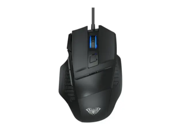 მაუსი AULA S12 Rainbow Backlight Wired Gaming Optical Mouse Black, 2 image