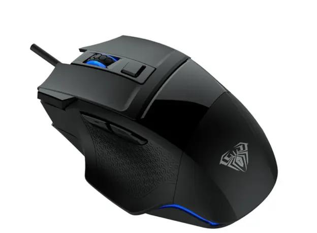 მაუსი AULA S12 Rainbow Backlight Wired Gaming Optical Mouse Black, 4 image