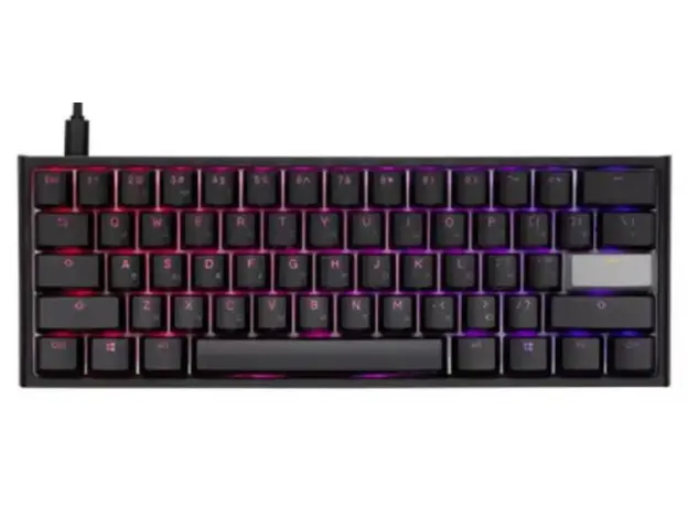 კლავიატურა Ducky One 2 Mini Cherry Blue RGB LED UA/RU Black-White