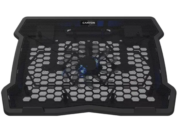 ნოუთბუქის გამაგრილებელი CANYON NS02, Cooling stand single fan with 2x2.0 USB hub, support up to 10”-15.6” laptop, ABS plastic and iron