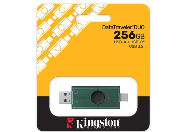 USB ფლეშ მეხსიერება Kingston  DataTraveler® Duo - USB Type-A and Type-C - Flash Drive 256GB, 5 image