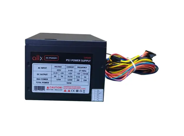 კვების ბლოკი ALLX AX-P500SP3, 500W, Power Supply, Black, 4 image