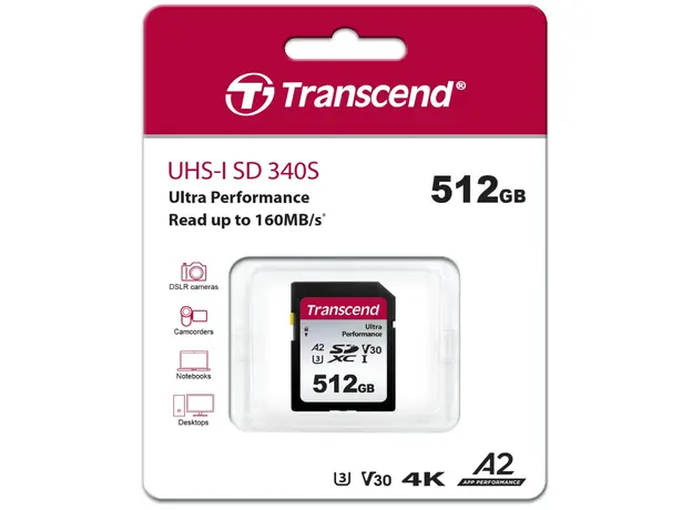 მეხსიერების ბარათი Transcend 512GB SD Card UHS-I U3 A2 Ultra Performance, 3 image