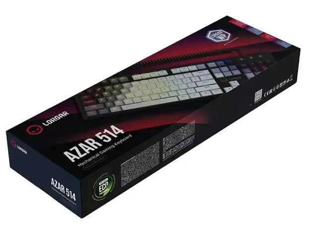 კლავიატურა LORGAR Azar 514, Wired mechanical gaming keyboard, RGB backlight, 1680000 colour variations, 18 modes, 3 image