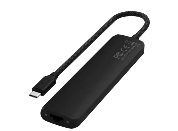 USB ჰაბი SATECHI 7-in-1 USB-C Slim Multiport Adapter with Ethernet (Black), 3 image