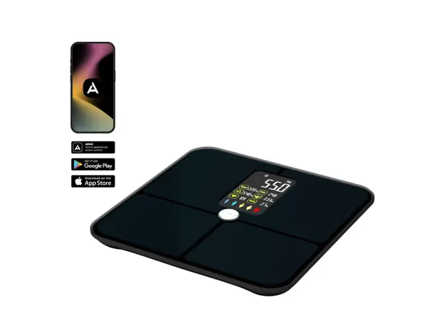 სასწორი AENO Smart Body scales BS2S, 16 body metrics, up to 180kg, colorful display, 5 image