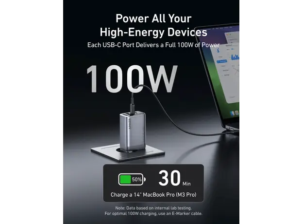 ადაპტერი Anker Prime Charger (100W, 3 Ports, GaNPrime) (3) - EU/ES/FR/ES 1, 5 image