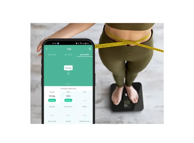 სასწორი AENO Smart Body scales BS2S, 16 body metrics, up to 180kg, colorful display, 9 image