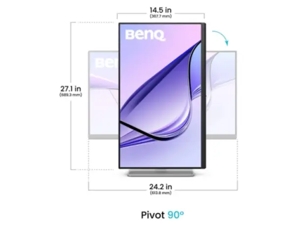 მონიტორი BenQ MA270U for MacBook 27" 4K UHD 5ms 2xHDMI USB/USB-C Built-in Speaker - 9H.LMWLB.QBE, 6 image