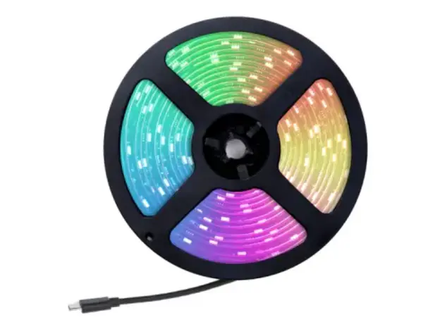 განათება MOES Smart WiFi Ambient Lighting TV Backlight 4K HDMI 2.0 Sync Box LED Light Strip Music, 2 image