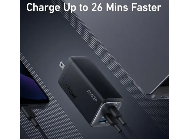 სწრაფი დამტენი Anker 737 Charger(GaNPrime 120W) (3) - EU/ES/FR/ES Black 3, 5 image