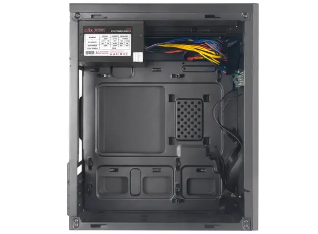 კომპიუტერის ქეისი ALLX AX-B1745 Computer Case With Power Supply 500W Micro-ATX, ITX, USB 1.1, Audio, Black, 5 image