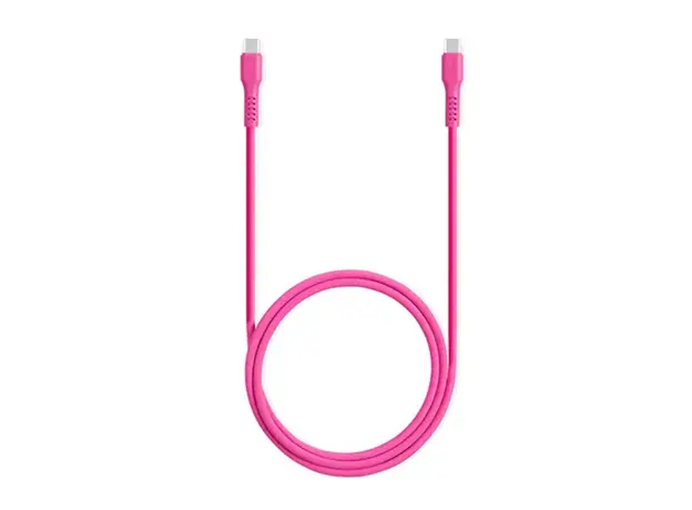 კაბელი TTEC USB-C - USB-C 60W PD/QC FAST CHARGING/DATA CABLE, 120CM, NEON PINK, 2 image