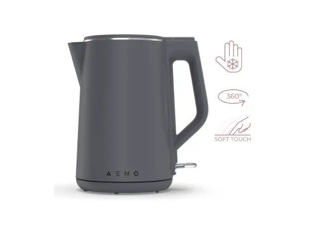 ელექტრო ჩაიდანი AENO Electric Kettle EK4: 1850-2200W, 1.5L, Strix, Double-walls, Non-heating body, Auto Power Off, Dry tank Protection, 3 image