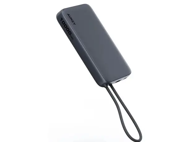 პორტატული დამტენი AUKEY PB-Y53P 10000mAh 22.5W 1A1C1C cable with C-C30CM data cable (Storm Gray), 2 image