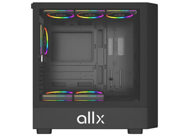 კომპიუტერის ქეისი ALLX AX-G2147, Computer Case, EATX, ATX, MATX, ITX, USB 3.0, USB, HD Audio, Black/Brown, 3 image