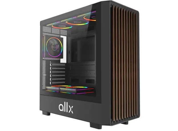 კომპიუტერის ქეისი ALLX AX-G2147, Computer Case, EATX, ATX, MATX, ITX, USB 3.0, USB, HD Audio, Black/Brown, 2 image