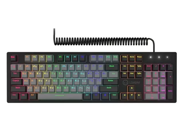 კლავიატურა LORGAR Azar 514, Wired mechanical gaming keyboard, RGB backlight, 1680000 colour variations, 18 modes, 2 image