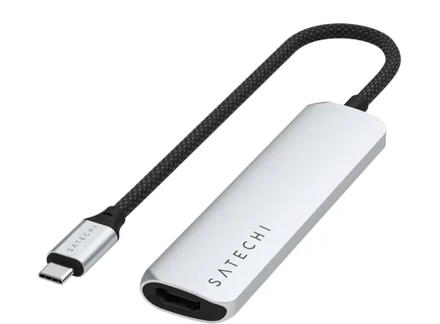 USB ჰაბი SATECHI 4-in-1 USB-C Slim Multiport Adapter 4K (Silver), 3 image