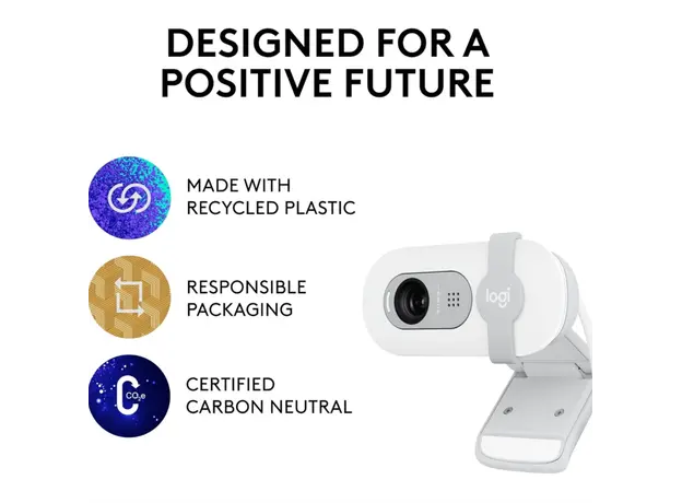 ვებკამერა LOGITECH Brio 100 Full HD Webcam - OFF-WHITE - USB - EMEA28-935, 5 image